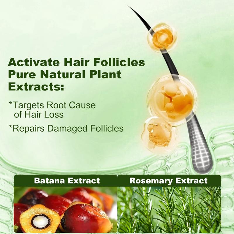 Tgideas Rosemary Batana Oil Shampoo - Promotes hair growth, strengthens hair strands, cleanses hair, contains natural extracts to care for hair, daily hair care 250ml (8.45oz). Nourishing Repair