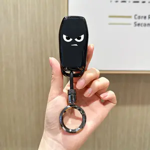 for Ford with Key Chain, Soft TPU Car Key Case Shell for Ford Mustang Fusion Explorer Edge Lincoln MKC MKX MKZ, Full Protector Holder for 5 Button Keyless Entry Remote