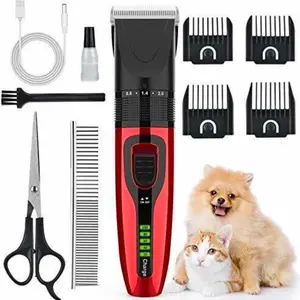 Rechargeable Dog Hair Clipper for Medium and Large Animals - Low Noise Cat Grooming Kit with Pet Shaver