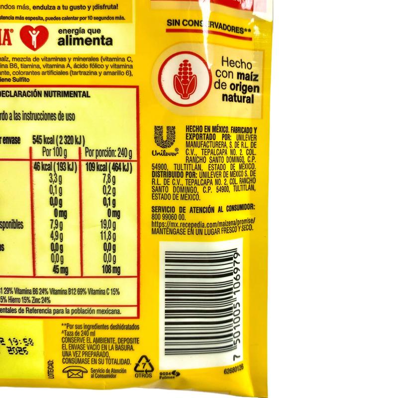 Maizena Atole - Sabores Chocolate, Vainilla, y Fresa - 45 Grams per bag - Traditional Mexican Dessert