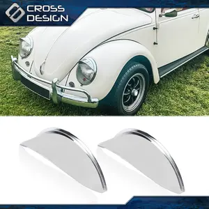 CROSSDESIGN 7" Heavy Duty Chrome Headlight Headlamp Visors, Trim Caps for Custom Cars, 1 Pair Automotive Car Accessories Auto Parts Accessories for Vehicles