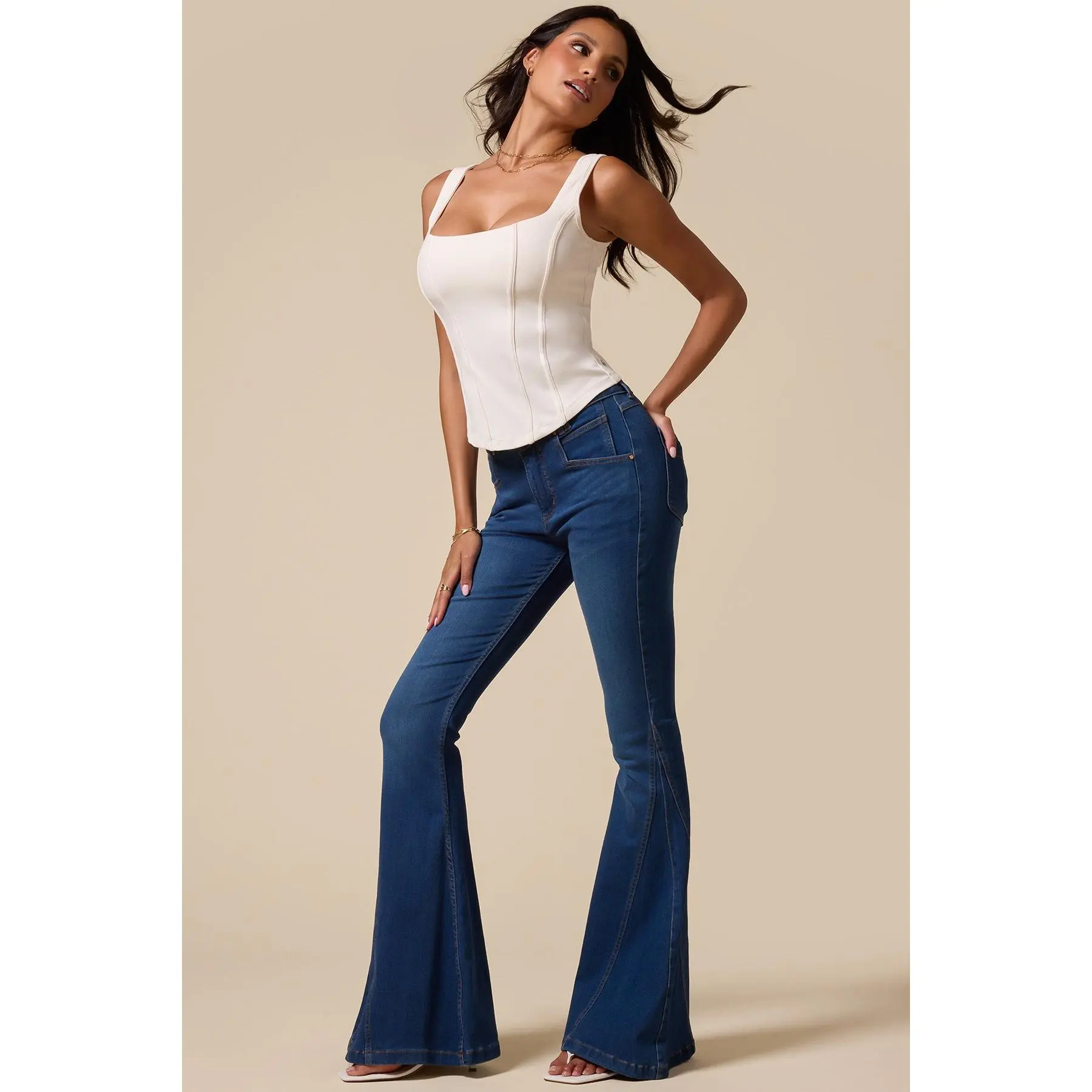 Corset Crisscross Tank - Cream Corset Crisscross Tank - Cream