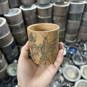 Speckled Yellow Clay Teacup with Intricate Figure Engravings | Traditional Chinese Craft Mastery #Teaware #ChineseArt #YixingClay-560