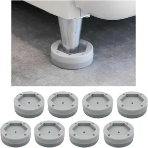 Anti Vibration Pads for Washing Machine- Washer Dryer Noise Reduction& Shock Absorbing Rubber  - Heavy Duty Anti-Slip Pads for Furniture, Appliances, and Equipment- 8 Pack for  Use
