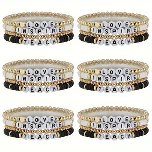 6pcs teacher bracelets stackable bracelets teacher gifts graduation gifts gifts for teachers