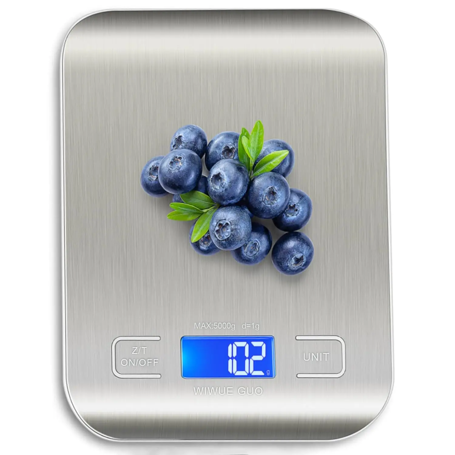 Food Scale, 11lb Kitchen Scale with 6 Units Tare Function & LCD Display, 0.05oz/1g Stainless Steel Digital Food Scale Grams and Ounces for Baking, Cooking, Dieting and Meal Prep (Batteries Included)