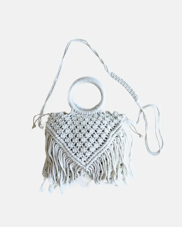 Suntrail Beige Macramé Bag