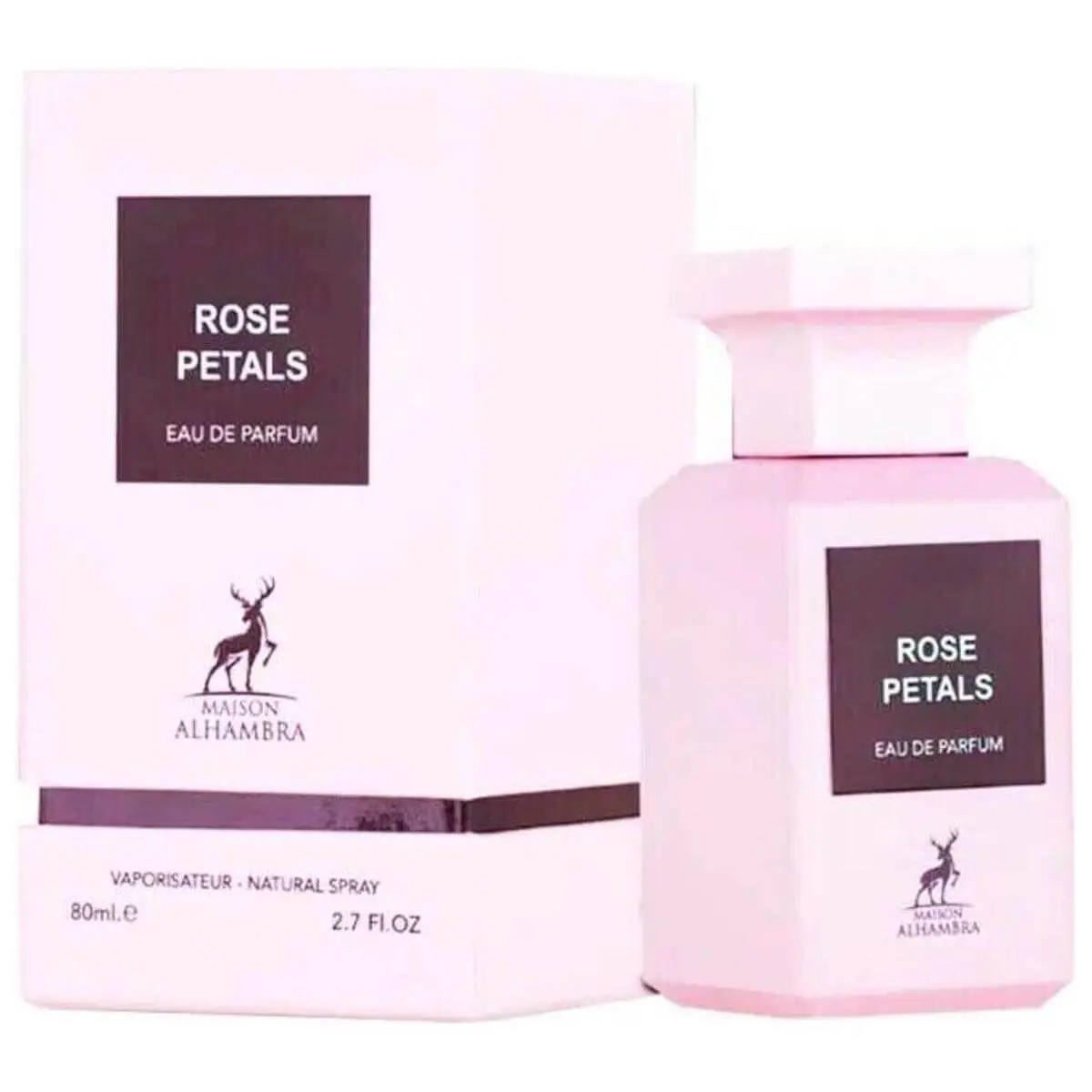 Maison Alhambra Rose Petals EDP Perfume Spray - 2.7 fl oz Women's Floral Cologne, Perfumed & Fragranced Boxed Patchouli Fragrance for Females, New in Box, Perfumed Women's Fragrance