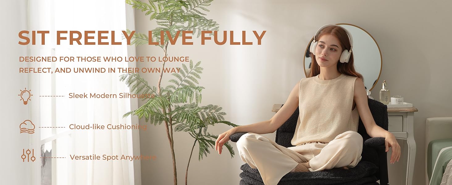 [Spring Glow Up] Extra Large Criss Cross Chair, Oversized Chair with Adjustable Flip-up Arms and Wheels, Comfort Ergonomic Office Desk Armchair with 3 Layer Cushions, Wide Seat Vanity Chair for Home Office, Living Room, Bedroom