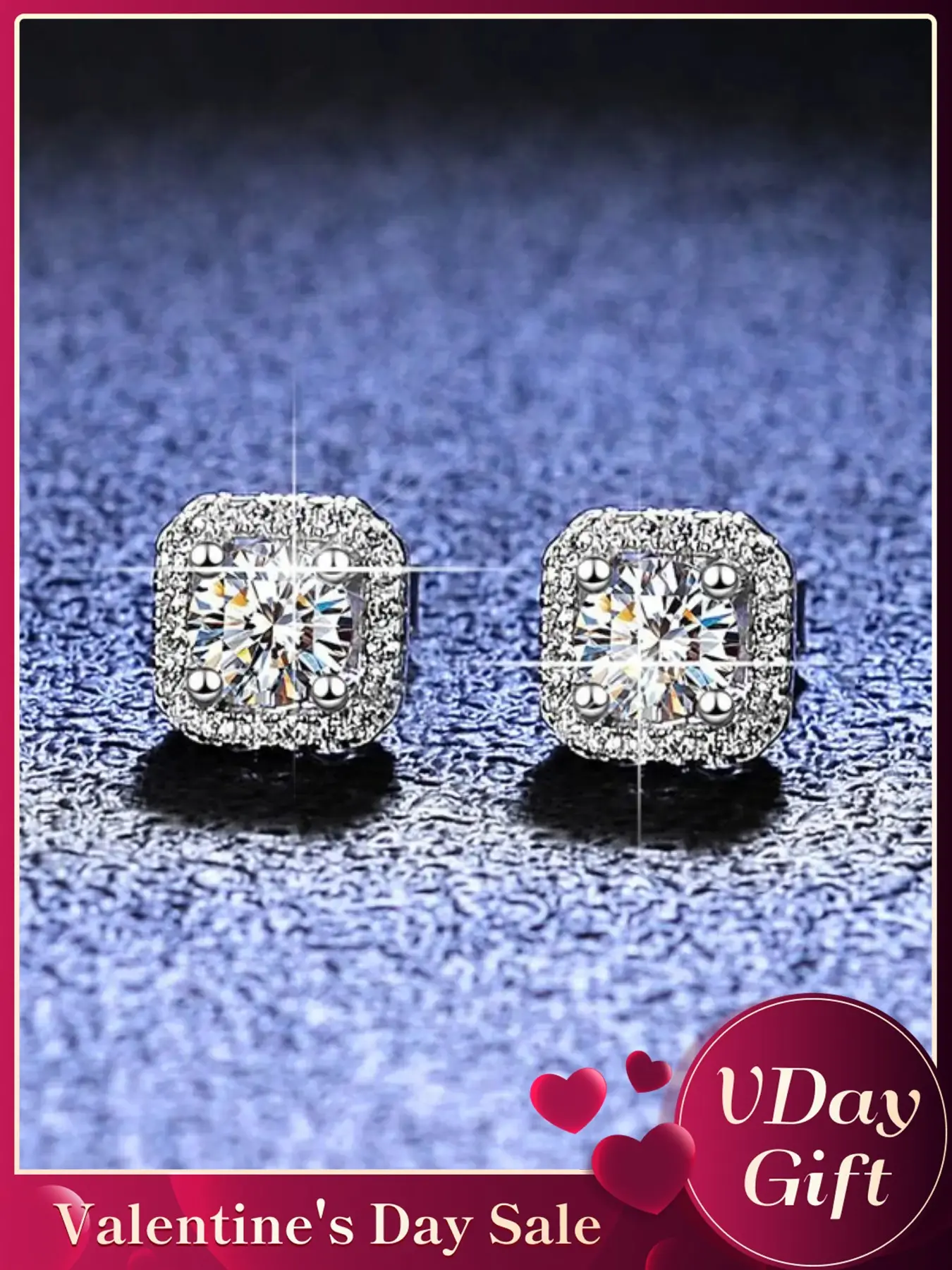 Square Shaped Artificial Zircon Decor Studs Earrings, Sparkling Zirconia, High Quality Earrings, Elegant All-match Jewelry for Women & Girls, Female Classic Fashion Accessories for Daily Wear