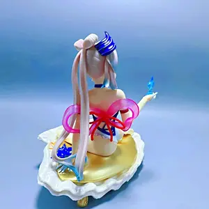 16CM Anime Game Genshin Impact Sangonomiya Kokomi Figure Swimsuit Ver Sitting Model Toy Doll Aciton Figure