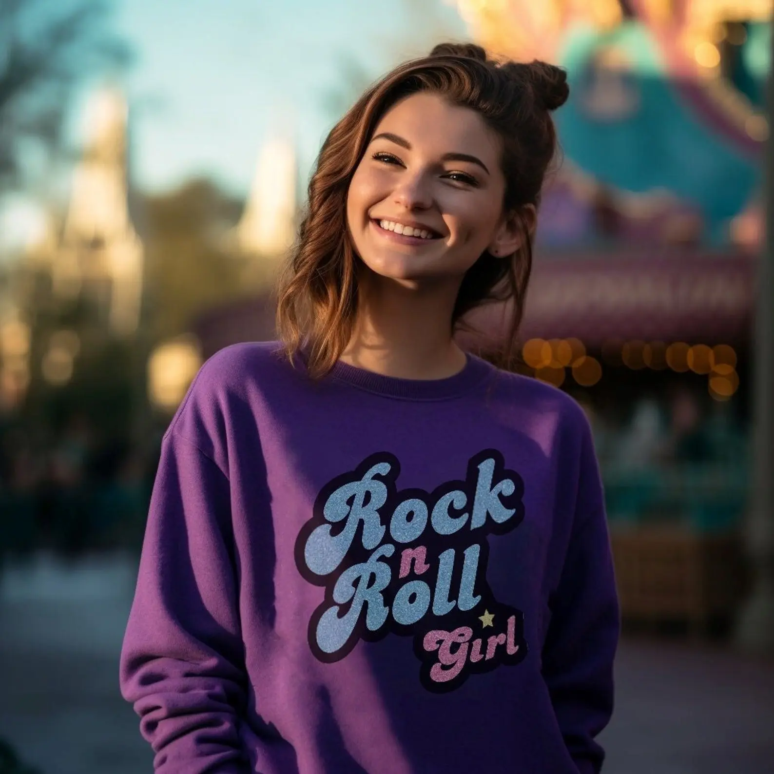 Rock n Roll Girl Sweater, Darla Finding Nemo Sweater, Darla Swearer, Disneyland Shirt Cotton Crewneck Sweater Womenswear Tops Women Lady