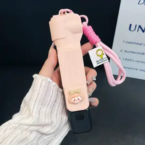 Luxury Cute Cartoon Handmade DIY Camera Case, Silicone Protective Cover for Dji Pocket3, Ultra-Thin Soft Full Protection with Lanyard, Camera Accessories