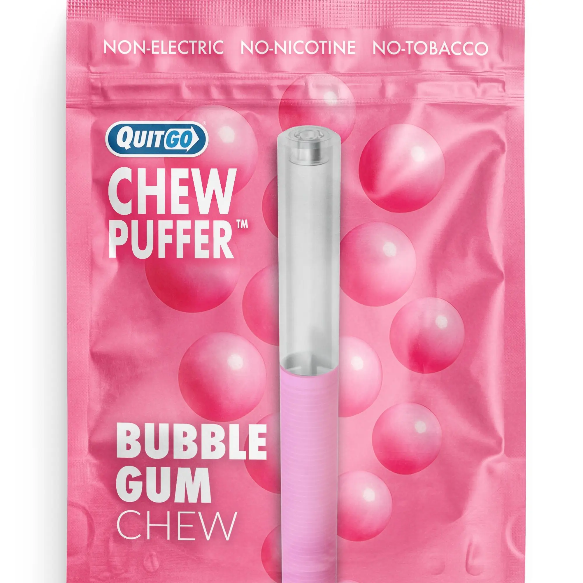 chewing tobacco bubble gum QuitGo Air Straw Bubble Gum Chew Habit Chew Stick – Plastic Reusable  Natural Aid Straw to Curb Cravings & Breathe Freely