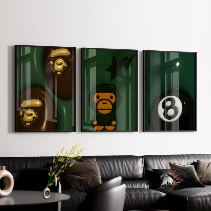 Hypebeast KawPoster Set: Trendy  Room Decor  #41 Artwork For Walls Cool Design
