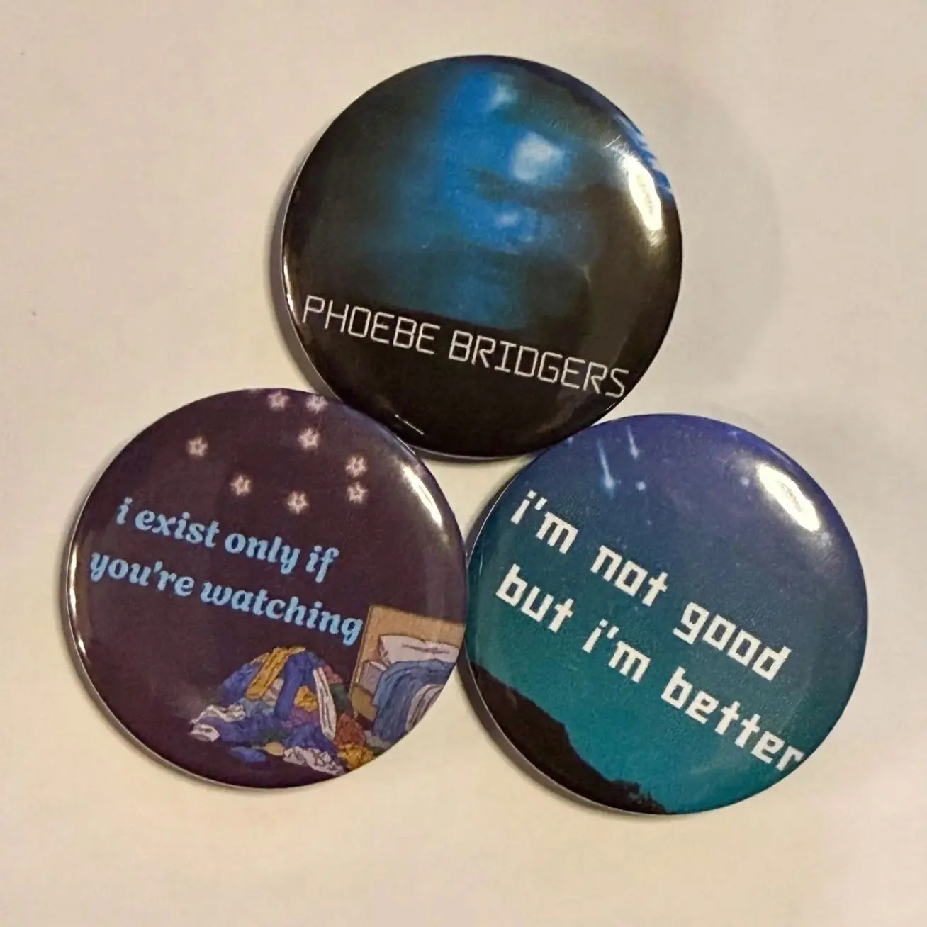 3 Ops Phoebe Bridgers Inspired Button Pin Gifts for Fans