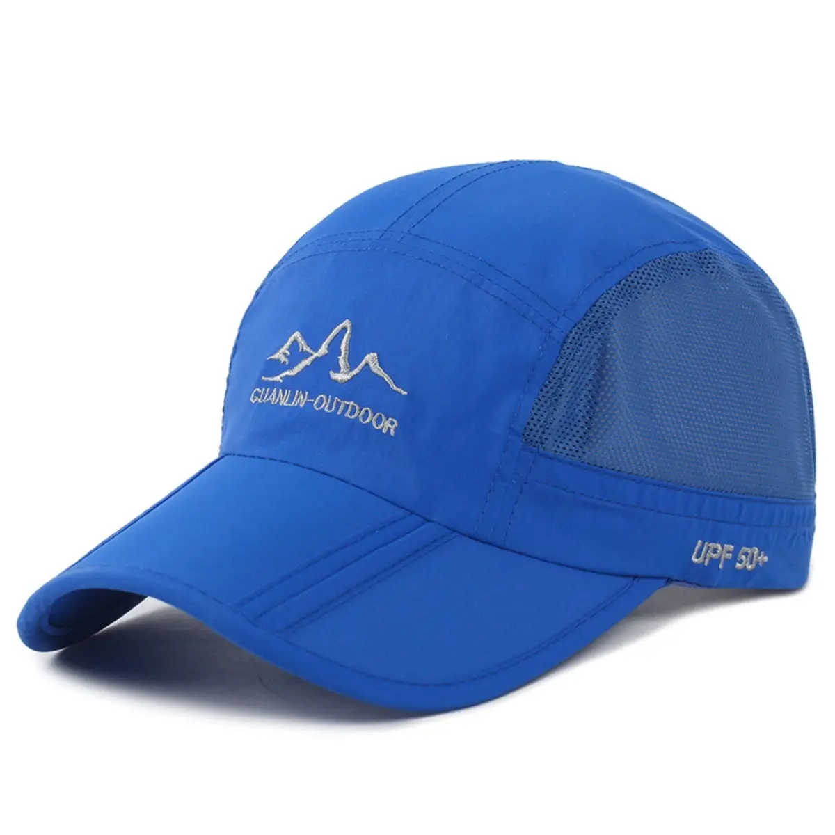 Men Quick Dry Baseball Cap Laser Cut Mesh Ball Curved Brim Snapback Hat