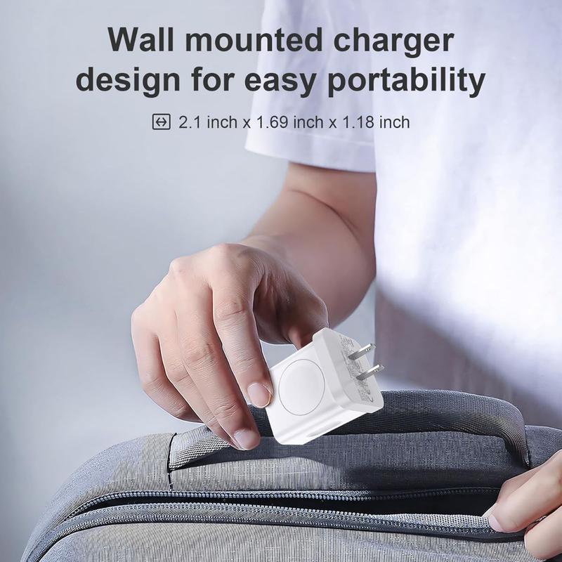 Watch Charger,20W 3-in-1 Fast Charging Block with Magnetic Wireless Charging and Dual Ports, Portable USB C PD Travel Plug Compatible with Phone,  Watch Series (Black)