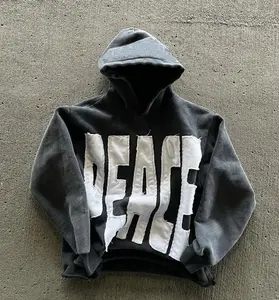 Retro Graphic Hip Hop Pullover Heavyweight Hoodie Tops Clothes
