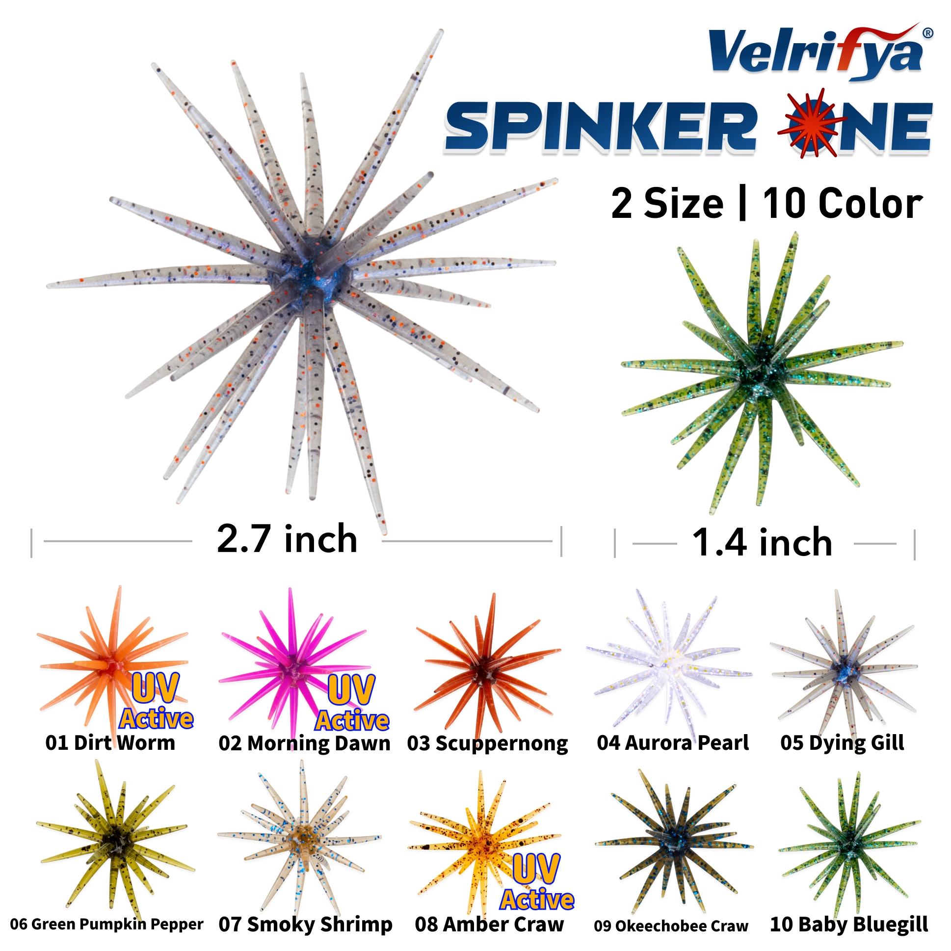 Tentacle Creature Lure, Japanese Style Soft Plastic Baits for Bass Fishing - for Drop Shot, Wacky Rig/Neko Rig and Finesse, Slow Sinking, Soft Bait by Velrifya