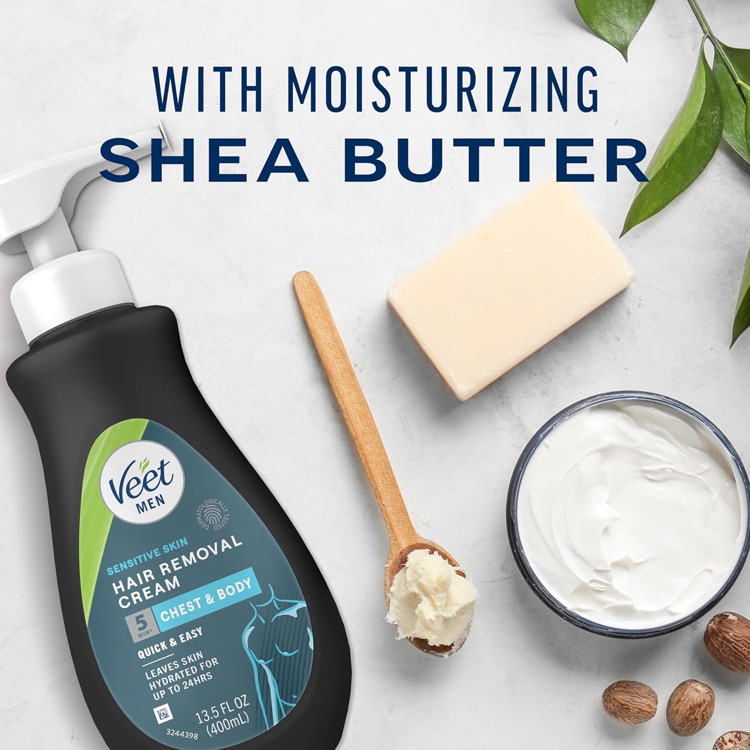 Veet Sensitive Skin Dermatologically Tested 13.5 Fl Oz. 5 Min Men's Hair Removal Gel Cream with Spatula For Body, Chest & Back Springtok Wax Veet Sensitive Skin Dermatologically Tested 13.5 Fl Oz. 5 Min Men's Hair Removal Gel Cream with Spatula For Body, Chest & Back Springtok Wax