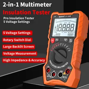 Zt-1000r Two-In-One Multimeter High Precision Digital Megohmmeter 1000v Insulation Resistance Tester Voltage Tester Electronic Test Tool