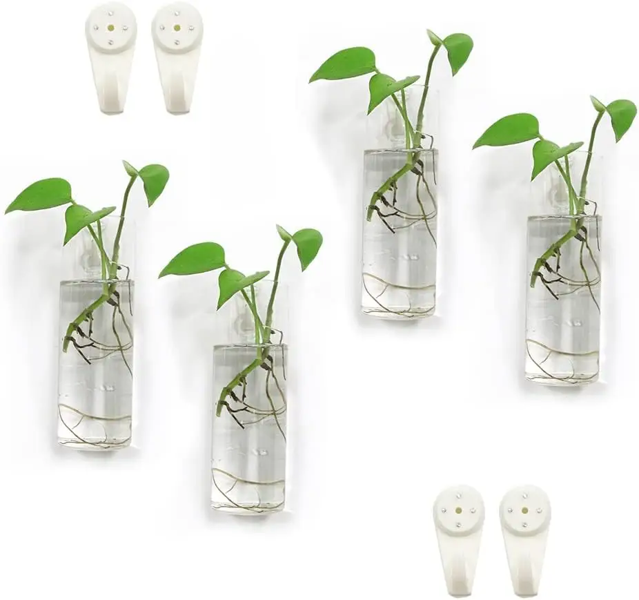 Wall Planters for Indoor Plants,Wall Hanging Terrarium Planters,Glass Wall Planters for Floral Arrangement,Hanging Plant Holder, Wall Vase,Wall Mounte