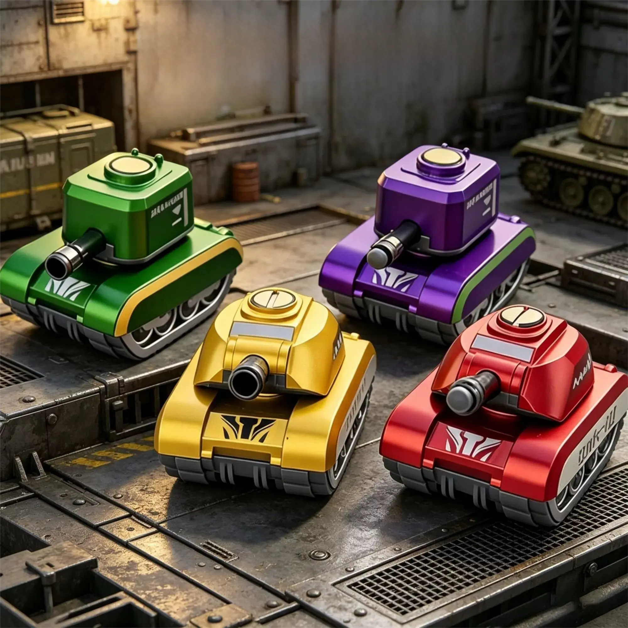 Die‑Cast Alloy Military Tank Model, Pull‑Back Action Shooting Tank Toy, Rotating Turret Army Vehicle, Collectible Decor Toy Gift for Boys 3 Years Old & Up