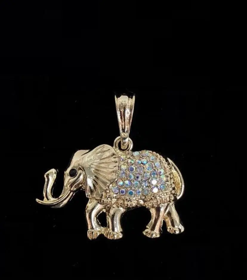 Diamond  Elephant pendent