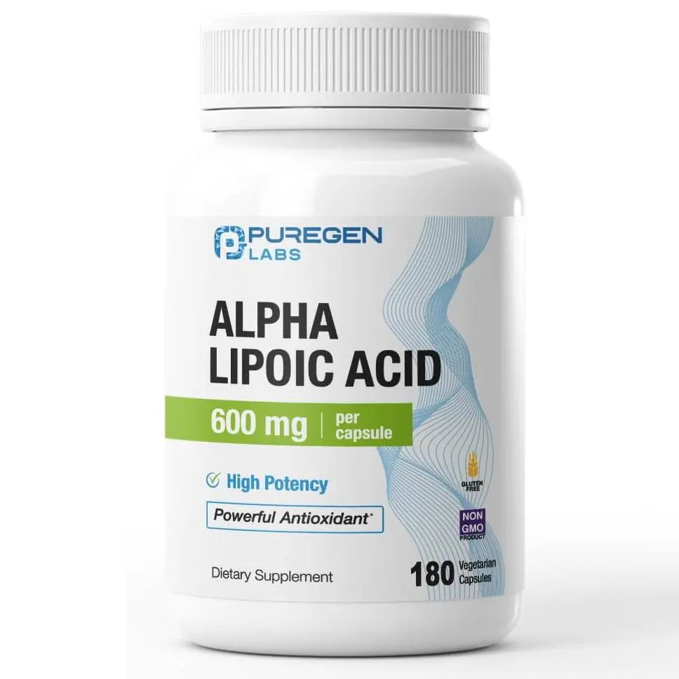 Alpha Lipoic Acid 600mg [High Potency] 180 Servings - Antioxidant Support | No Harmful Additives | Non-GMO, NO Gluten and Dairy, 600 mg per Veggie Capsule