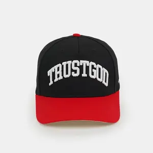 Unisex 100% Cotton Premium Sporty Baseball Cap - Adjustable Size, Front "Trust God" Slogan, Sporty Hats