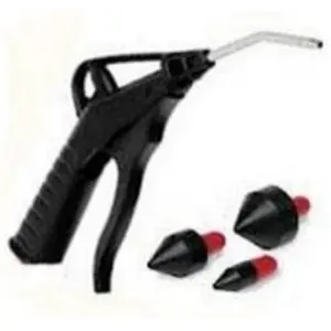 Vacula 72-020-8013 4 in. Full Flow Blowgun with 3 Rubber Tips