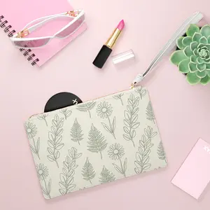 Botanical Print Clutch Bag | Floral Leaf Wristlet Purse