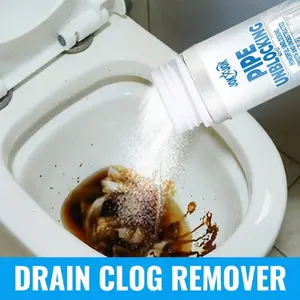 Multi-Purpose Drain Cleaning Powder, Household Plumbing Cleaner, Quick Unclogging Solution for Toilets, Bathroom & Kitchen Pipes, Easy Operation Cleaner
