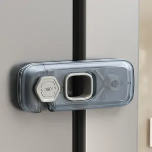 Child Safety Lock for Refrigerator Multi Function Anti Pinch Door Lock No Drill Installation for Cabinets Drawers Kitchen Safety Protection magnetic