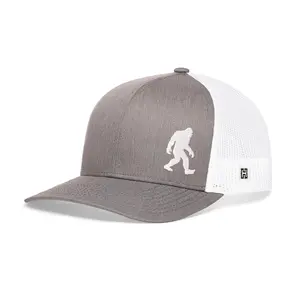Bigfoot Trucker Hat  |  Gray-White Sasquatch Snapback