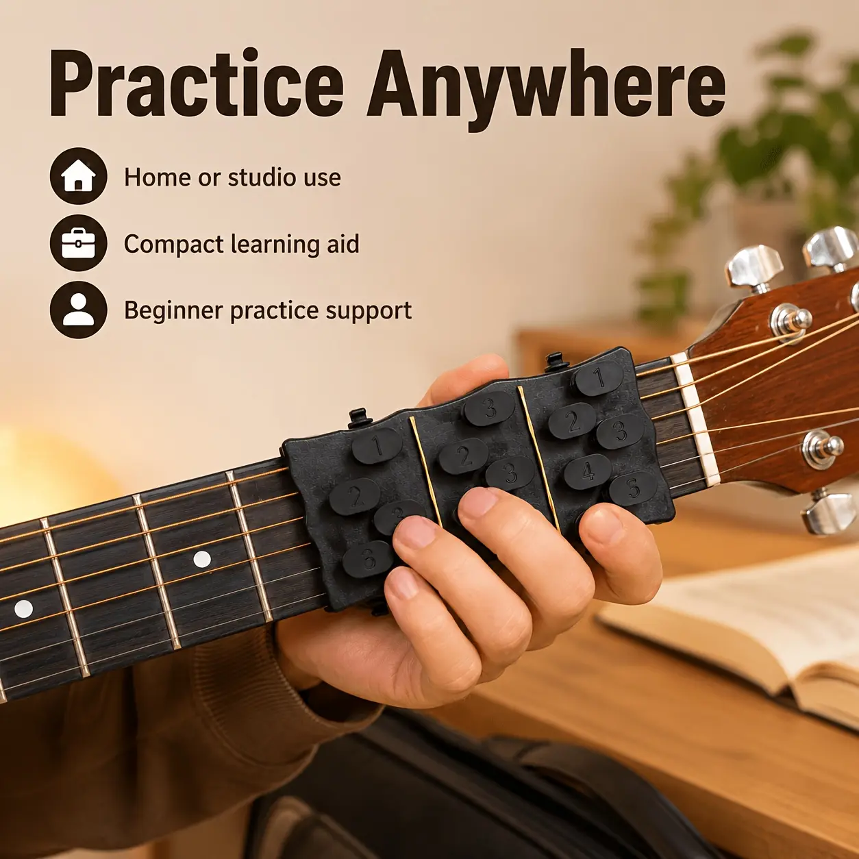 18-Key Guitar Chord Trainer Set | Beginner Practice Aid | Portable