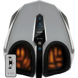 Miko Shiatsu Foot Massager with Deep Kneading and Heat in Silver