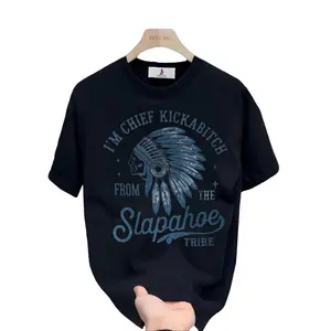 180g Chief Kickaritch Slapahoe Tribe T-Shirt for Family Reunions & Company Team-Building |   Funny Graphic Tees for Him, Her, and Everyone - Perfect for Festive Holidays and Unique Gift Ideas!