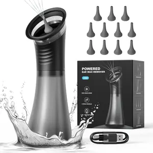 E80 Upgraded 2-in-1 Earwax Removal Kit, Built-in Waste Tank, Rechargeable Water Spray, 4 Pressure Settings - Safe, Effective Canal Irrigation System for Personal Care