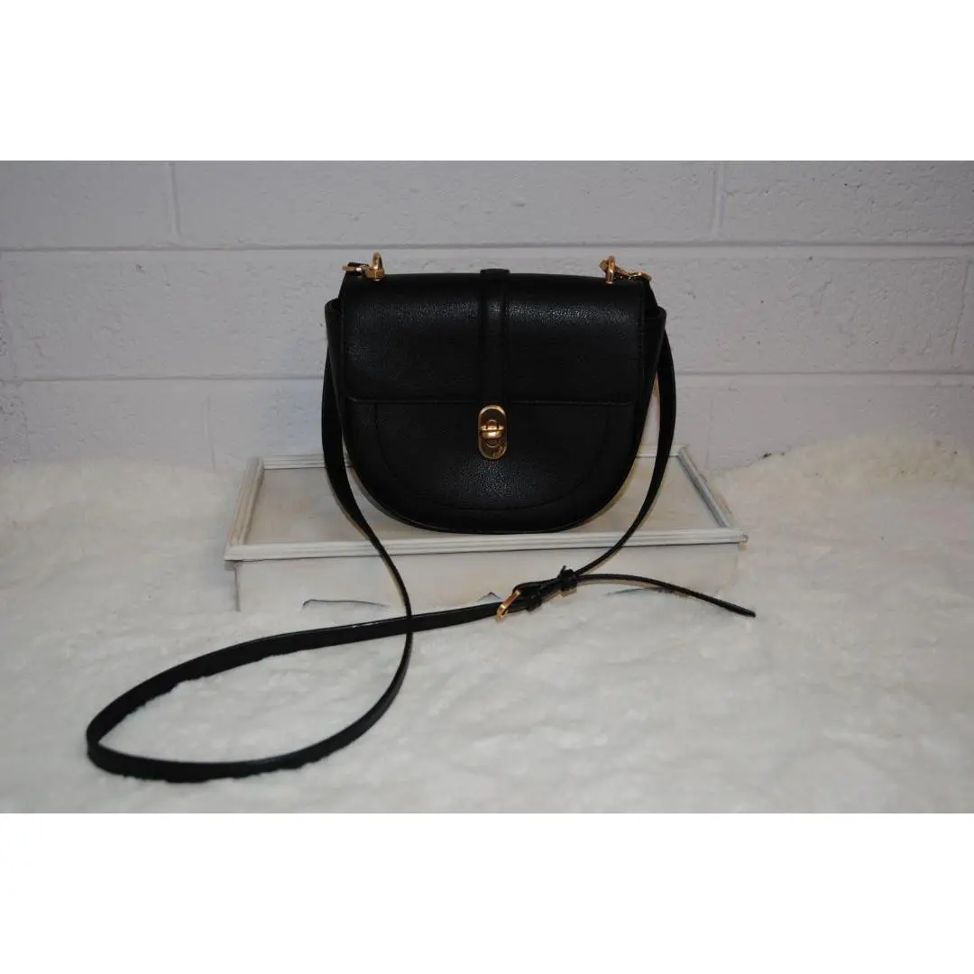 Oryany Black Pebbled Leather Crossbody
