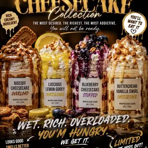 SkinSummers Cheesecake Collection Live Scoop Whipped Body Scrub, Dessert-Inspired Exfoliating Body Polish
