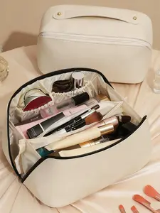 Large Capacity Travel Cosmetic Bag, Portable Women's Makeup Organizer Pouch, Makeup Bags, Multifunctional Bathroom Storage Bag, Essential Dormitory Item Fall Winter