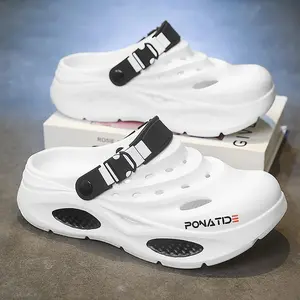 Durable Mens Summer Slippers with Thick Non Slip Sole Comfortable Closed Toe Beach Sandals for Outdoor Sports Walking Travel and Casual Wear