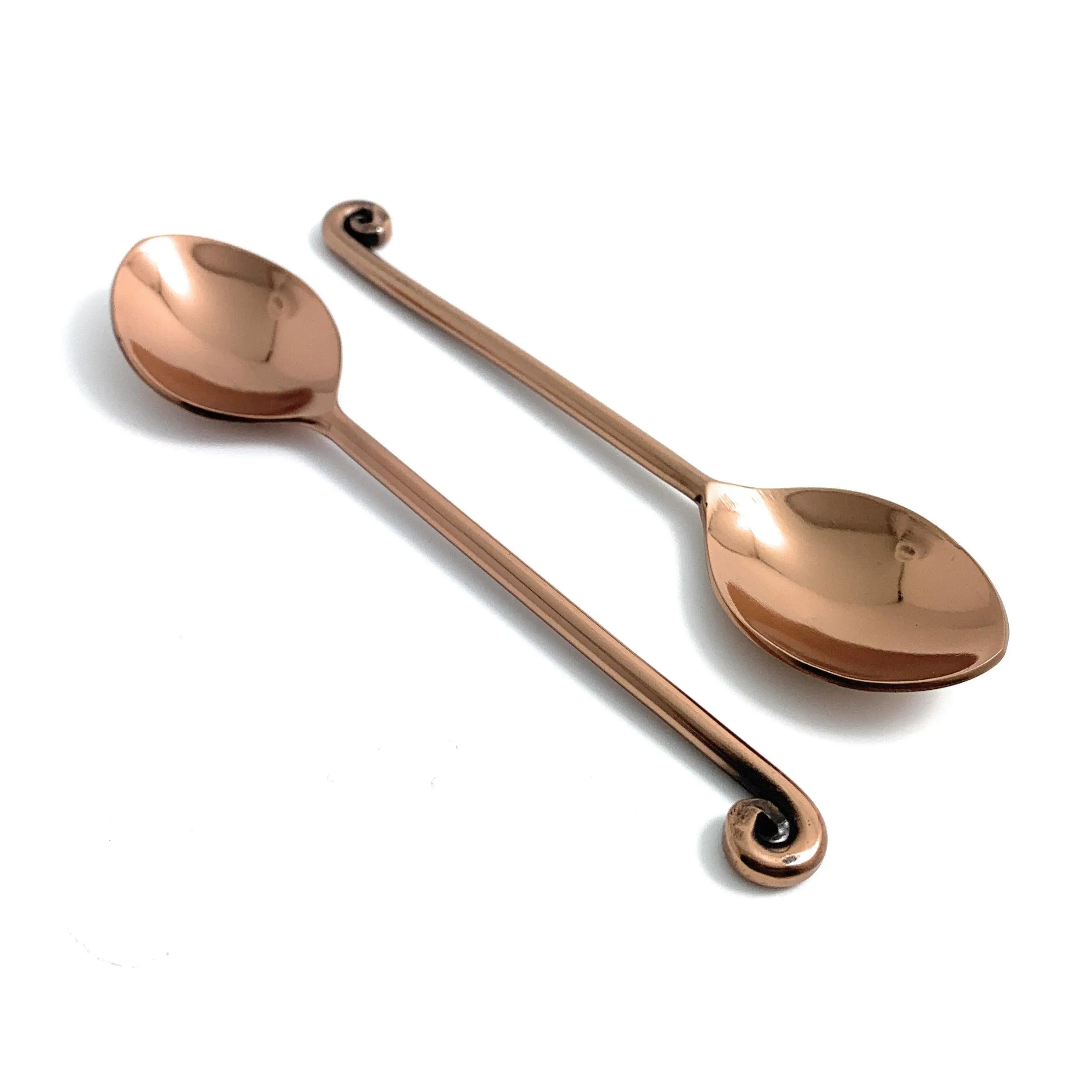 Vibhsa Stainless Steel Copper Teaspoons set of 6