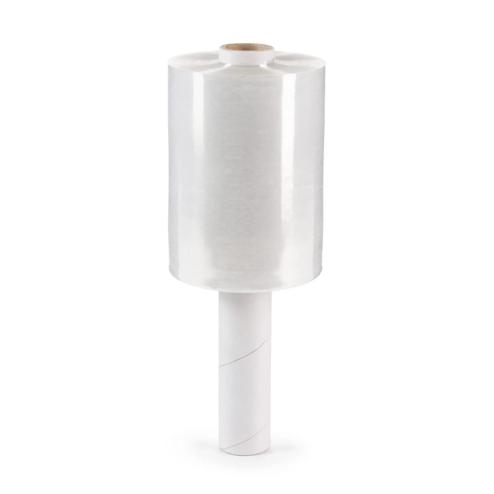 IDL Packaging 5" Stretch Wrap Mini Roll, 700 feet, 120 Gauge (Pack of 1) with an Extended Cardboard Handle – Industrial Grade Clear Plastic Wrap – Improved Protection for Packing, Moving, and Office