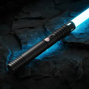 Light Sword Lightsaber 2 Pack LED Light Sword Adjustable in 20 RGB Colors 3 Modes Rechargeable LED Light Saber with Sound Durable for Duel Adults Children Black Retractable Neon