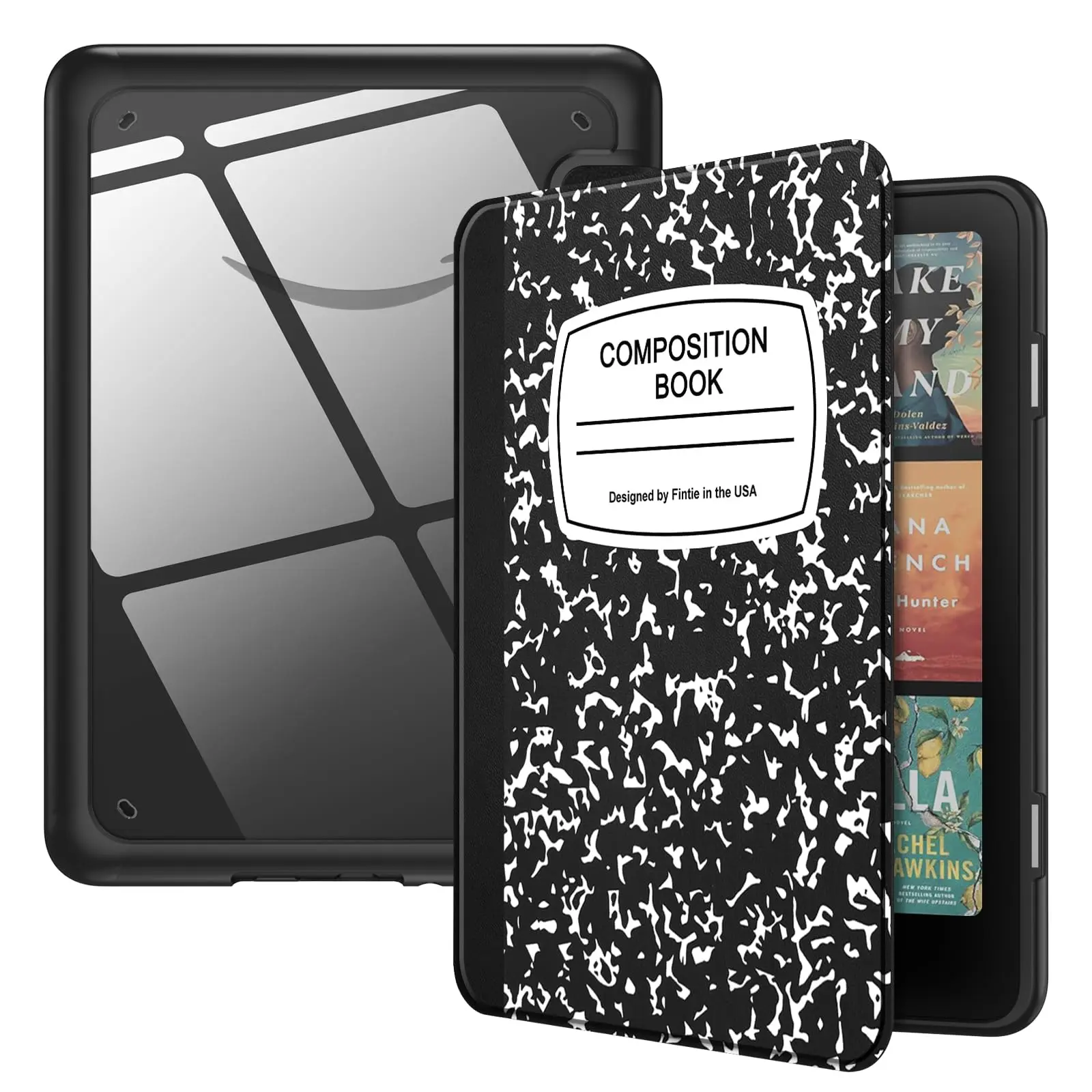 Fintie Hybrid Slim Case for Kindle Colorsoft/Kindle Paperwhite 7" 2024 w/Clear Back Shell, Auto-Wake/Sleep, 7-inch Kindle Device Cover for Girls