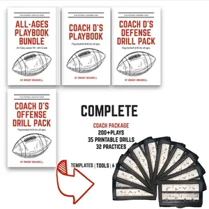 Plug & Play Bundle: Offense Plays, Practices, Drills & 10 Wristbands
