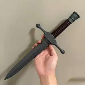 PC PU Foam Medieval Knight Sword Prop, 40cm Lightweight Replica, Safe Blade-Free Display Toy, Halloween, Larp, Anime, Stage Performance